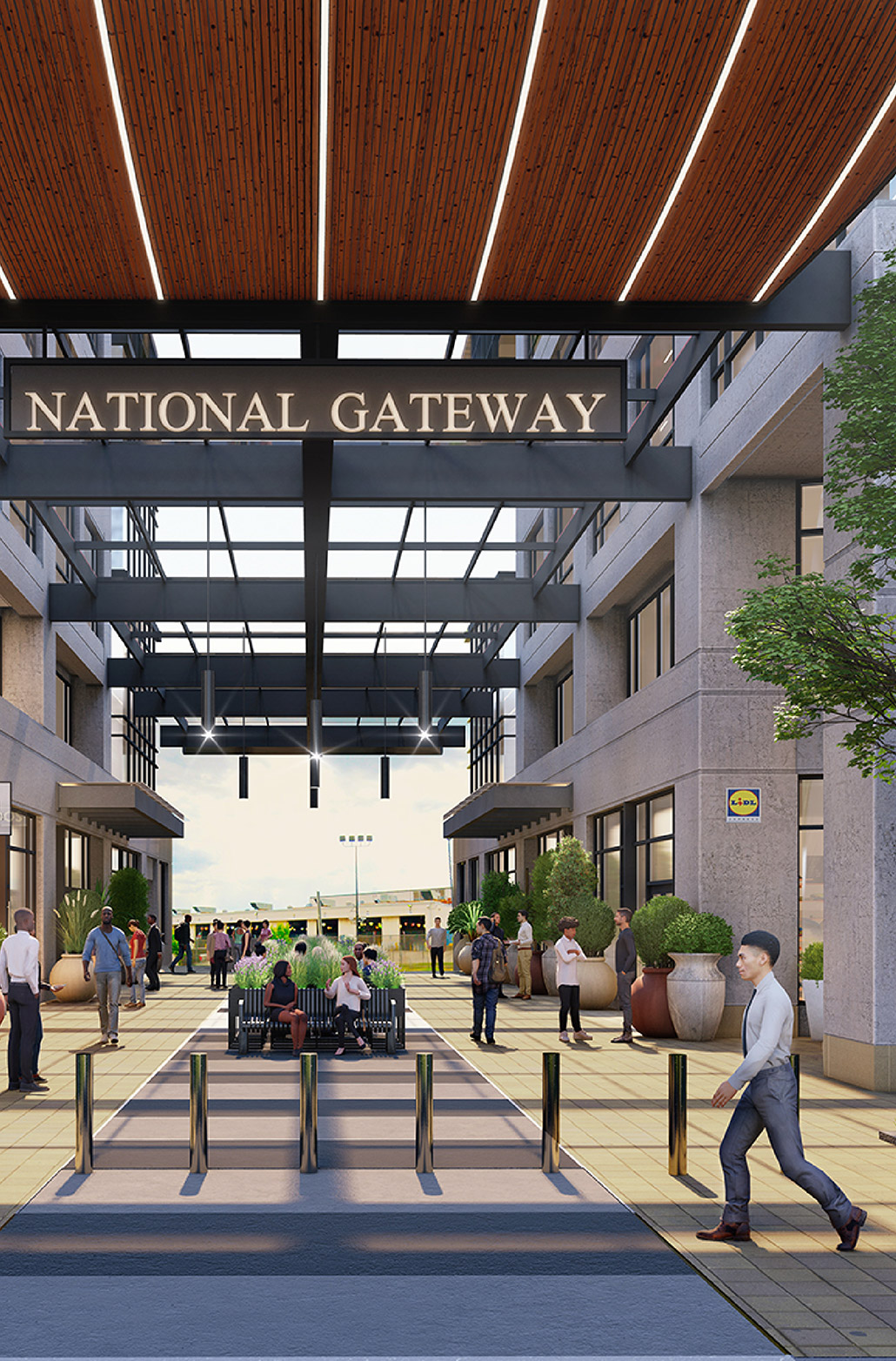 National Gateway Breezeway 3D render